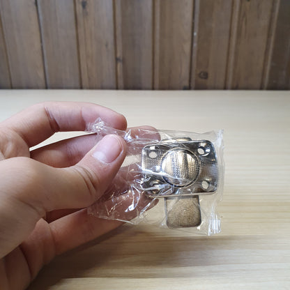 Rotating bolt latch, frequently used for securing small doors, cabinets, or chests. #6372