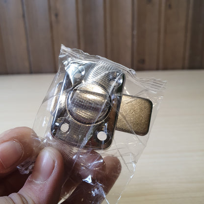 Rotating bolt latch, frequently used for securing small doors, cabinets, or chests. #6372