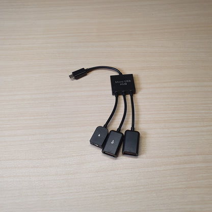 3 In 1  Micro Usb To 2 OTG 3 Port #6186