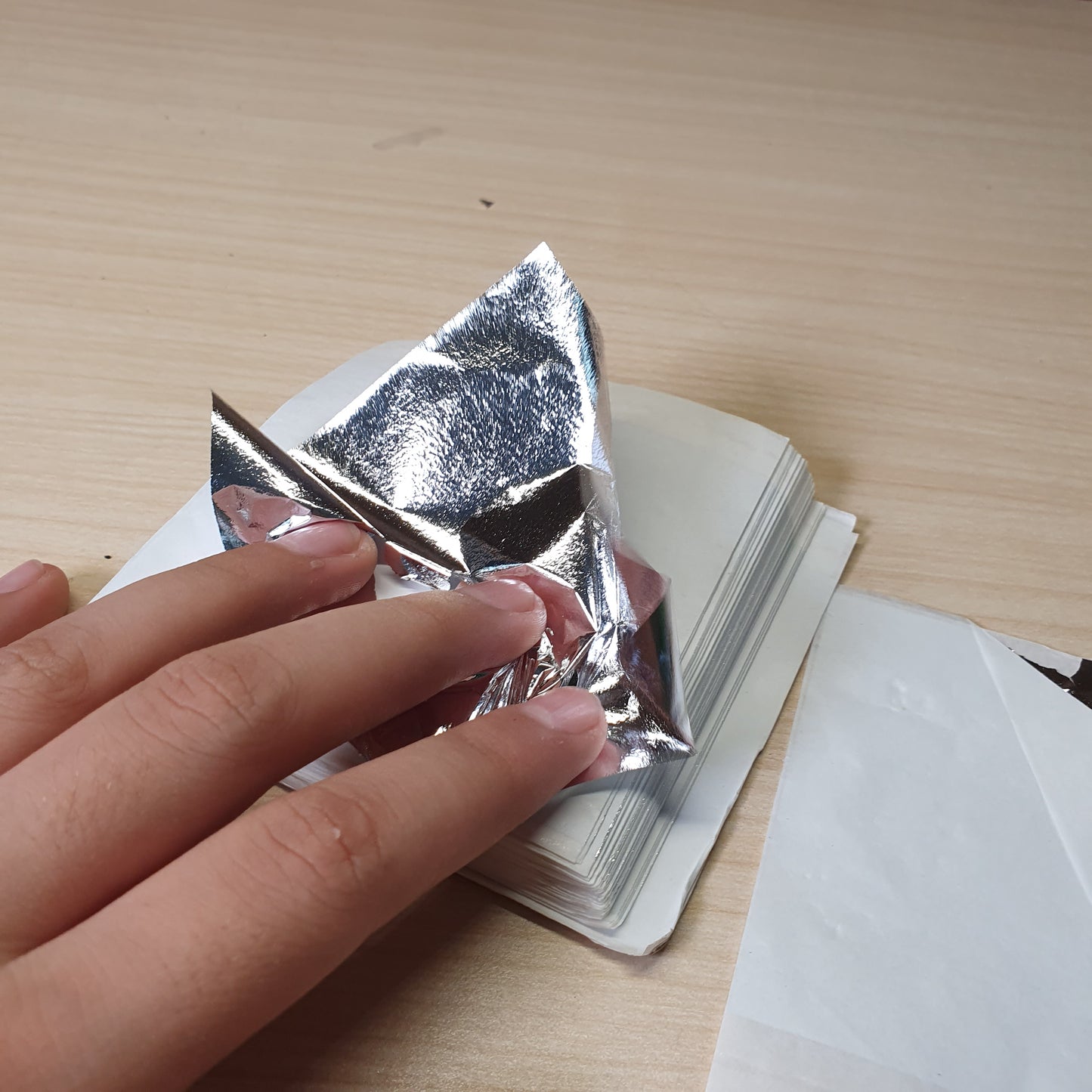 100 Sheets Imitation Silver Foil Leaf #6354