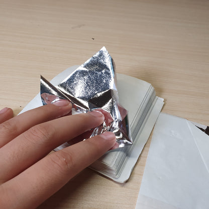 100 Sheets Imitation Silver Foil Leaf #6354