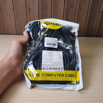professional audio cable featuring a female XLR connector on one end and a 1/4" (6.35mm) mono jack plug on the other.#6167