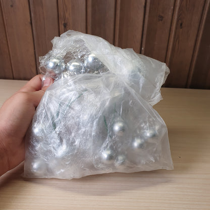 Silver faux ball cake toppers#6065
