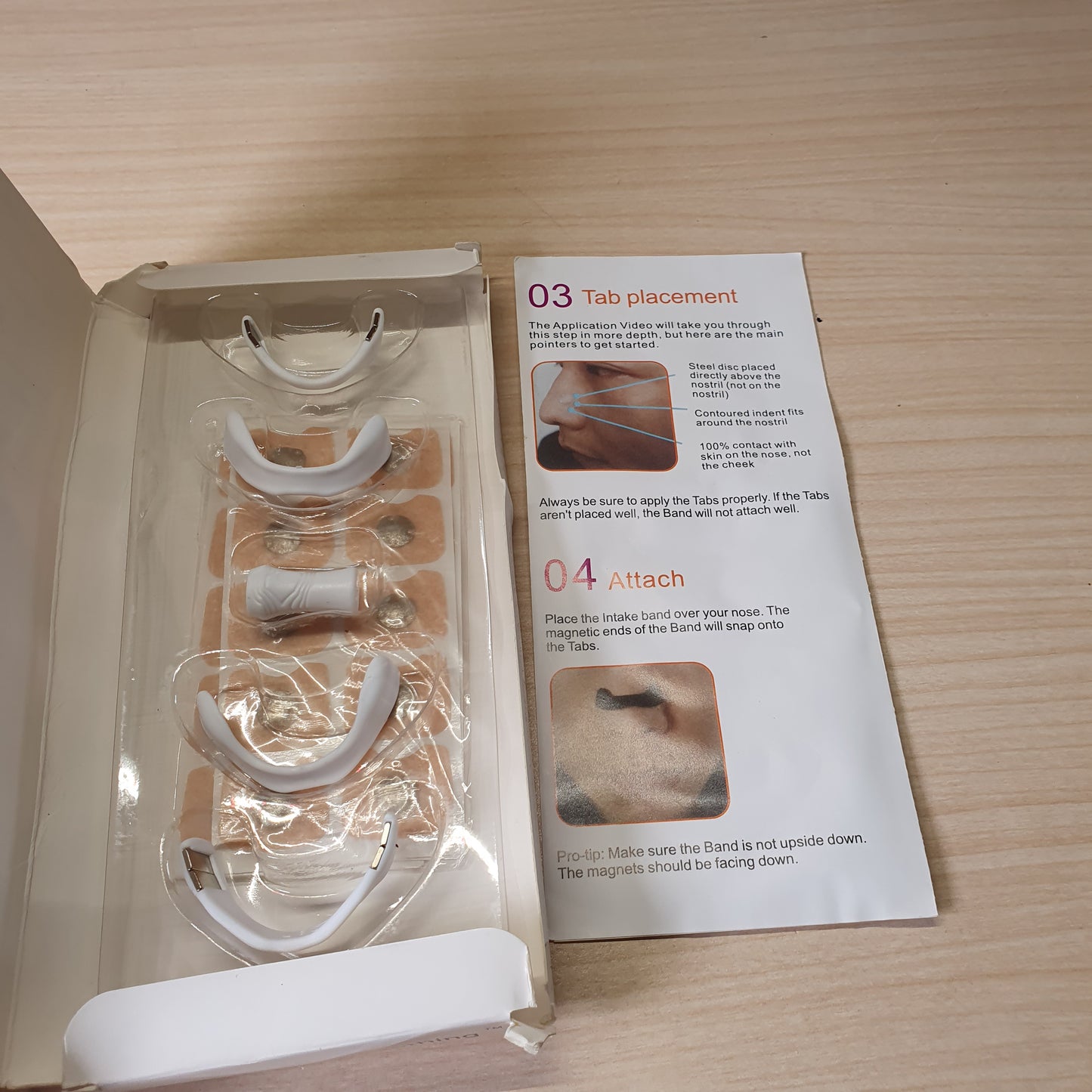 Intake breathing kit features a magnetic applicator to help open nasal passages for better airflow.#1043