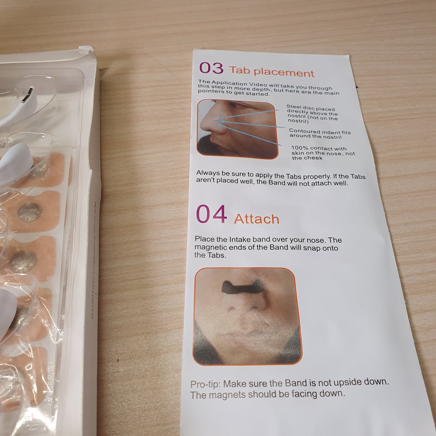 Intake breathing kit features a magnetic applicator to help open nasal passages for better airflow.#1043