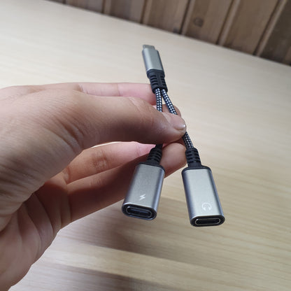 2 In 1 Usb C type Splitter #4886