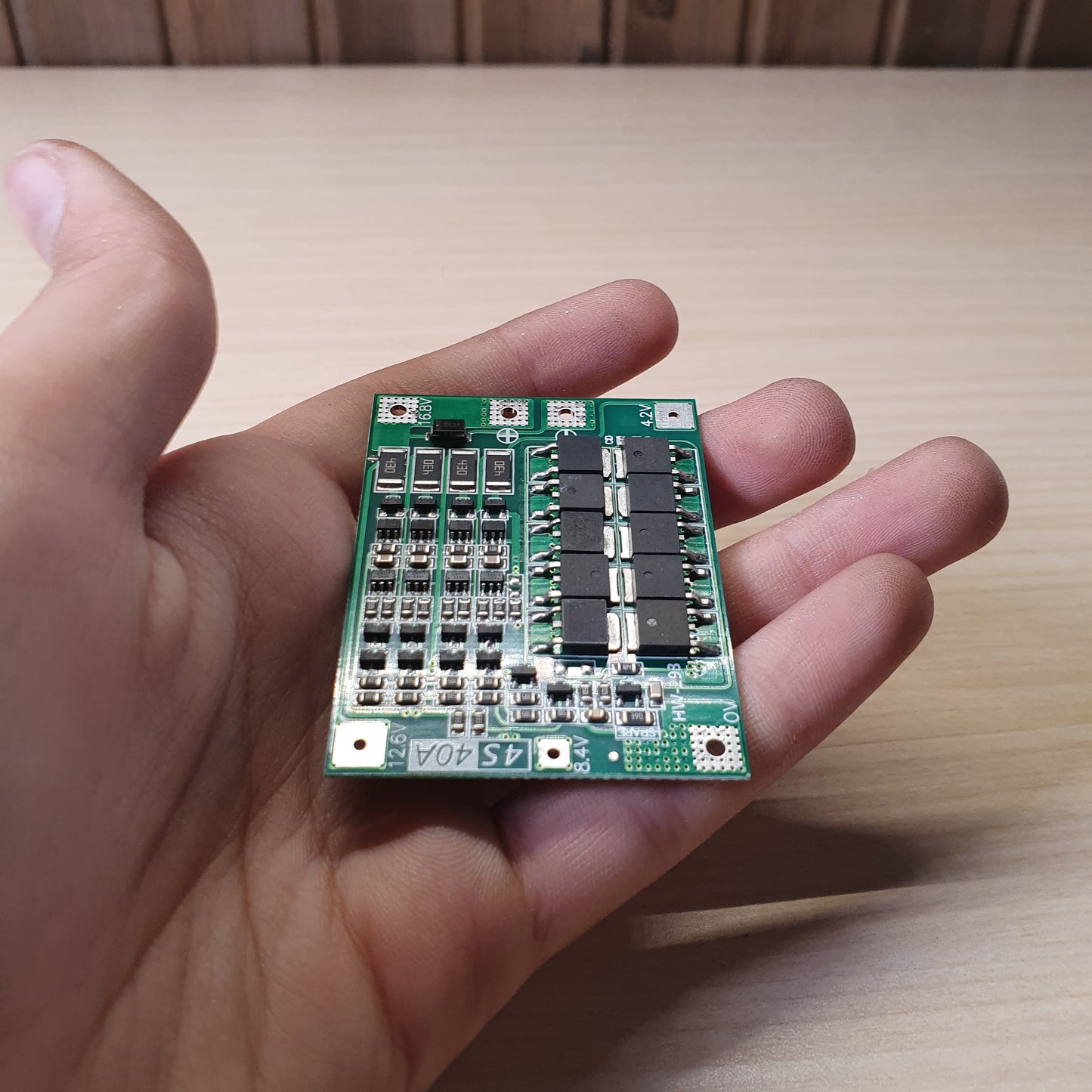 4S (4-series) 40A Li-ion Lithium Battery Protection Board (BMS), specifically designed for managing 14.4V to 16.8V battery packs. #6231