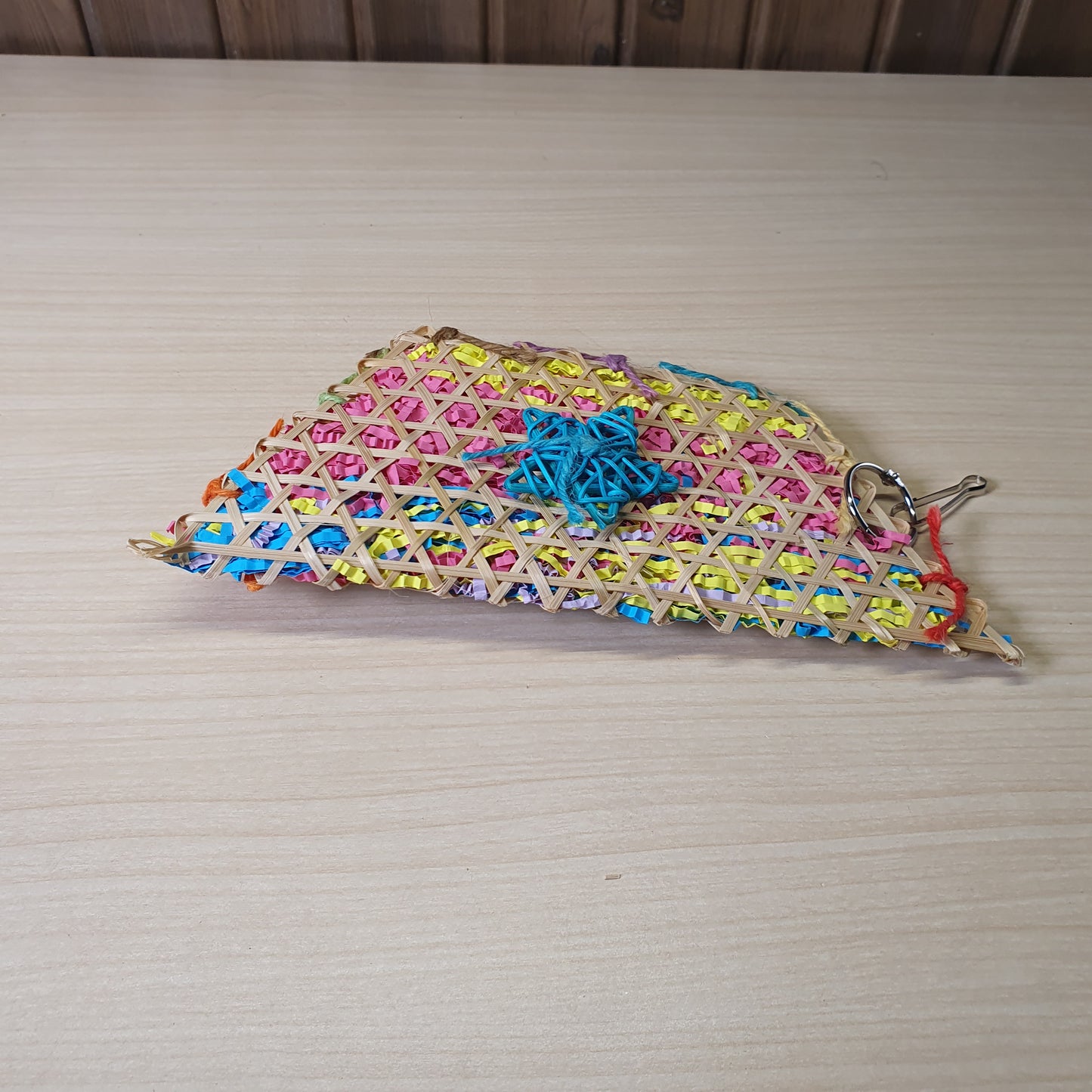 Hand-woven bamboo parrot chew toy   #6051