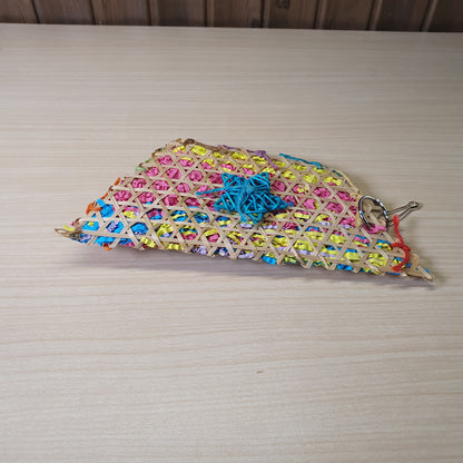 Hand-woven bamboo parrot chew toy   #6051