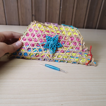Hand-woven bamboo parrot chew toy   #6051