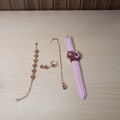 Pink watch With jewellery #4817