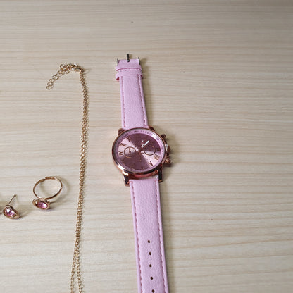 Pink watch With jewellery #4817