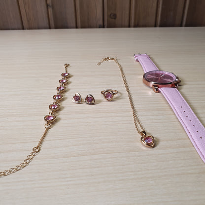 Pink watch With jewellery #4817