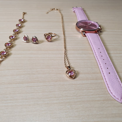 Pink watch With jewellery #4817