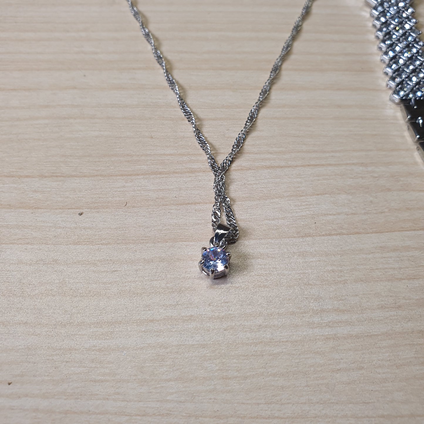 Silver watch With jewellery #4830