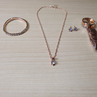 Golden watch with jewellery #4819