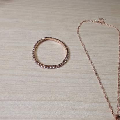 Golden watch with jewellery #4819