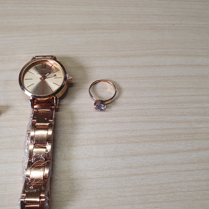 Golden watch with jewellery #4819