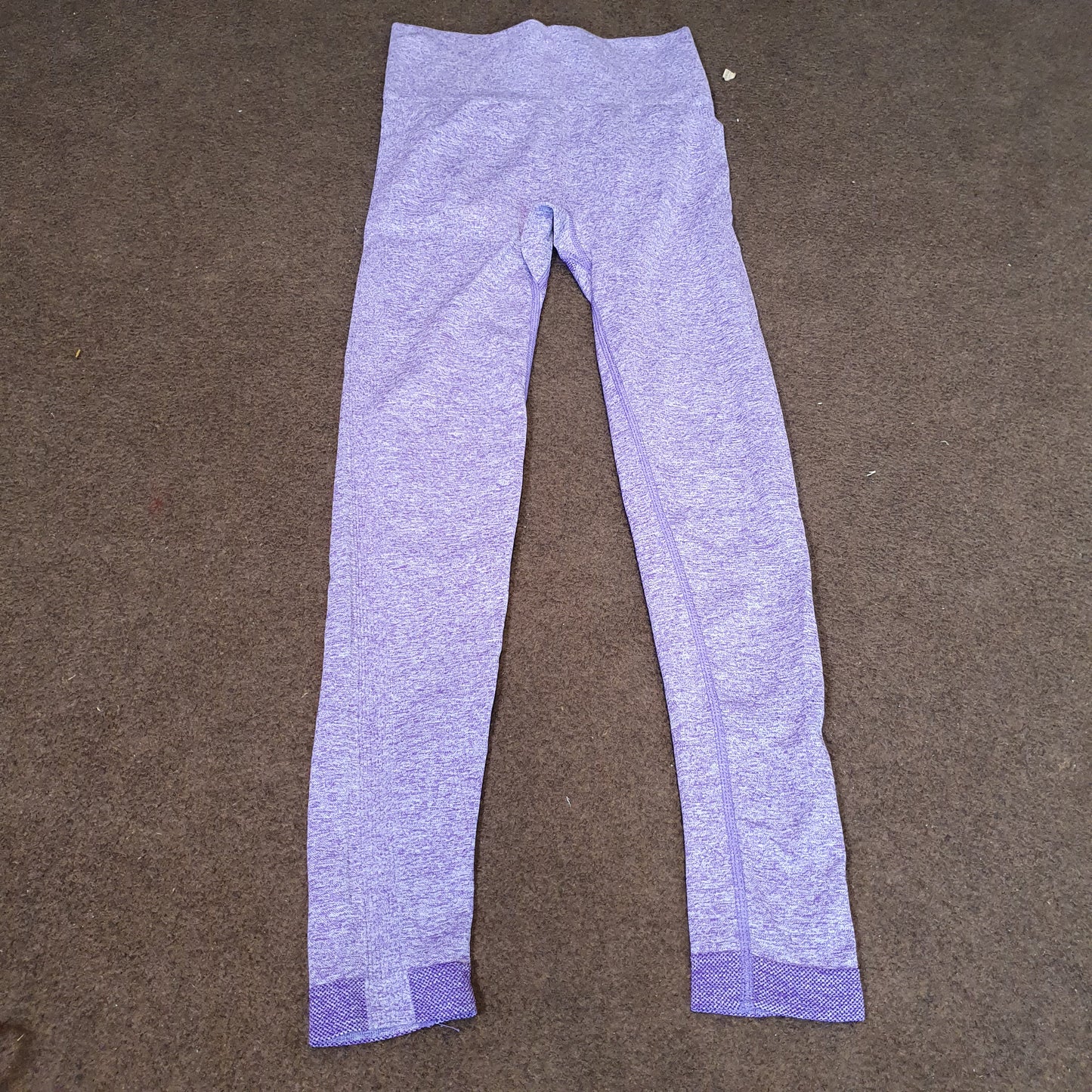 purple marl seamless leggings For Gym #3380