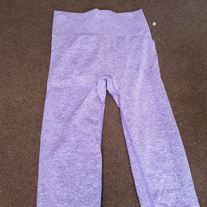 purple marl seamless leggings For Gym #3380