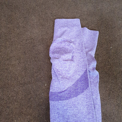 purple marl seamless leggings For Gym #3380