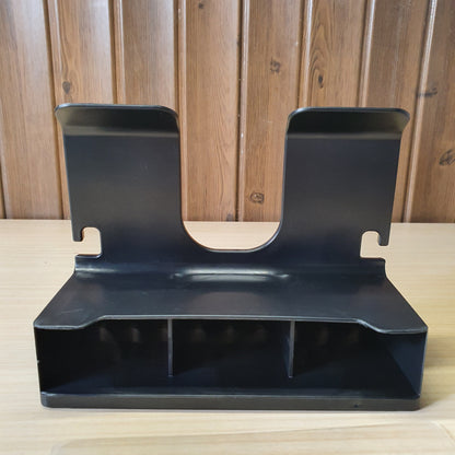 Black wall-mounted hair dryer holder  #6719