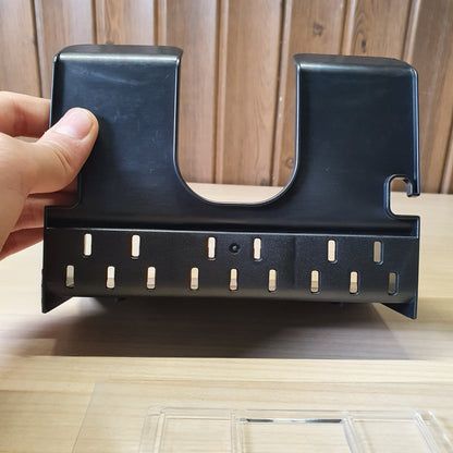 Black wall-mounted hair dryer holder  #6719