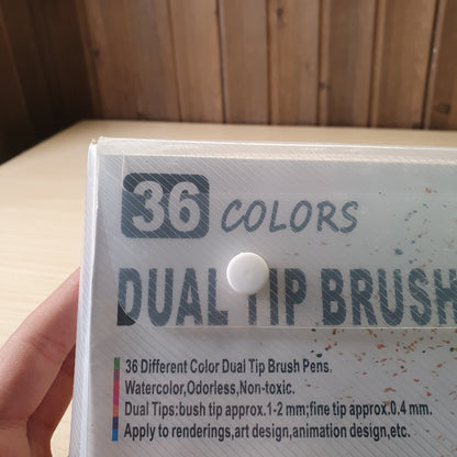 Dual Tip 36 Colors Brush Pens #6752