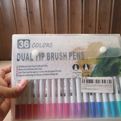 Dual Tip 36 Colors Brush Pens #6752