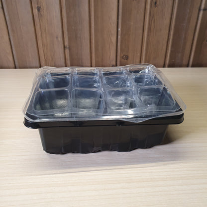 12-cell plastic seed starter propagation tray designed for germinating seeds. #6762