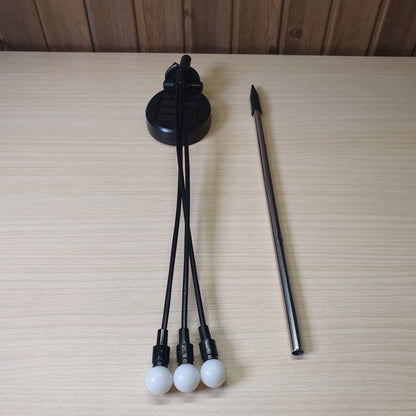 Sensor Brite Matte Black solar-powered LED garden lights. #6755