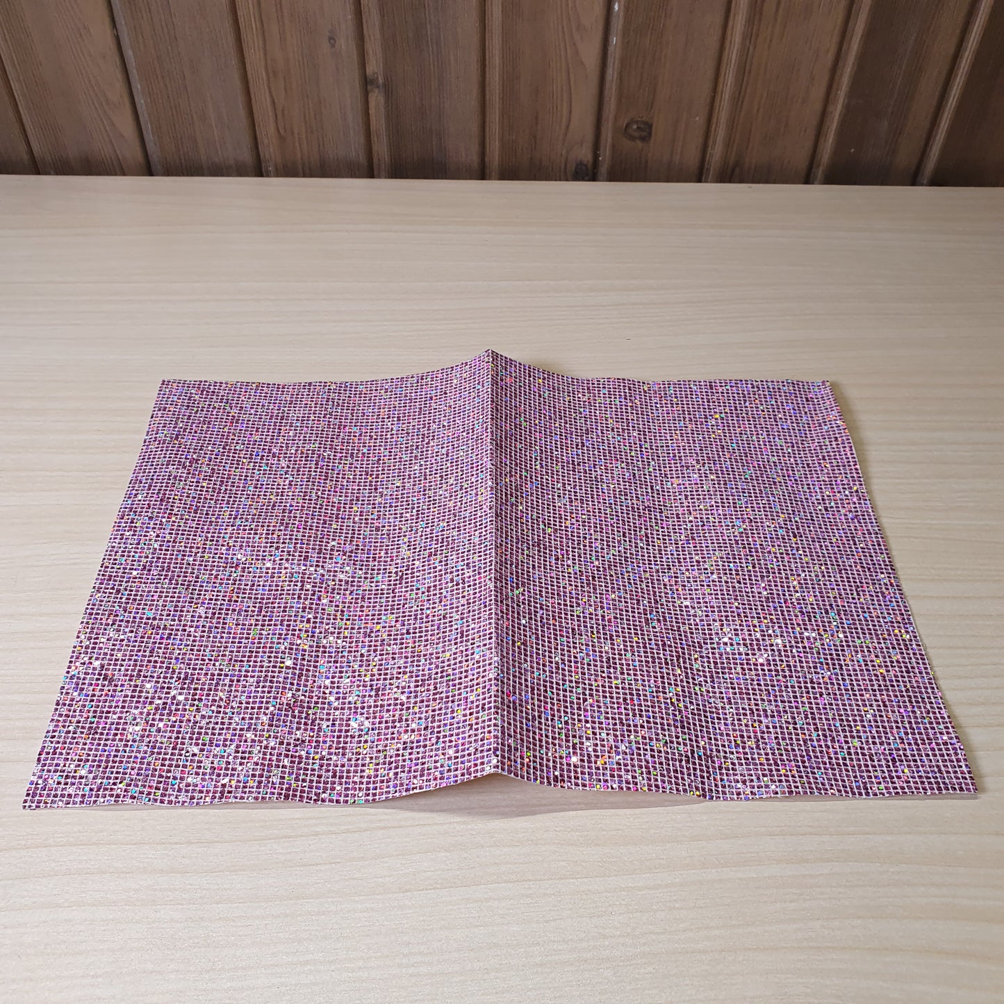 Rhinestone mesh sheet commonly used for DIY crafting and decoration.#6773