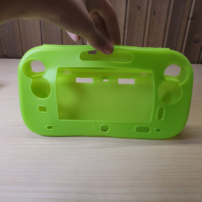 Green silicone case is a protective skin designed for the Nintendo Wii U Gamepad.#6820