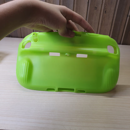 Green silicone case is a protective skin designed for the Nintendo Wii U Gamepad.#6820