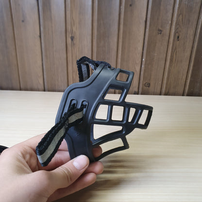 Black silicone dog muzzle is designed to prevent biting Size 2 #6687