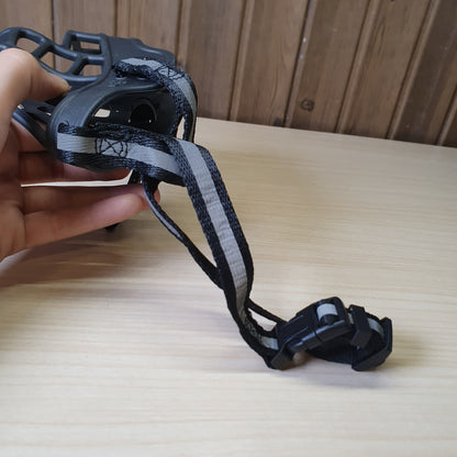 Black silicone dog muzzle is designed to prevent biting Size 2 #6687