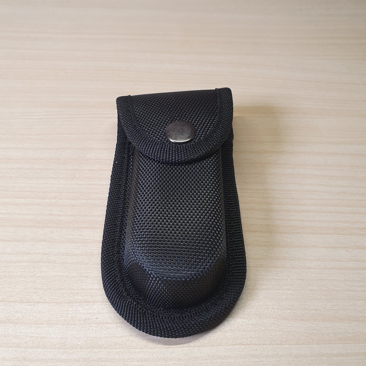 Black nylon bag pouch case is designed to hold tools like pliers or flashlights #6518