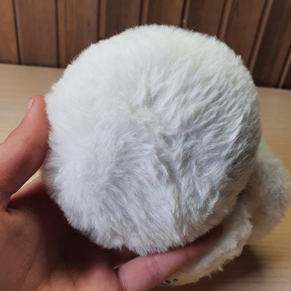 White faux fur earmuffs #6658