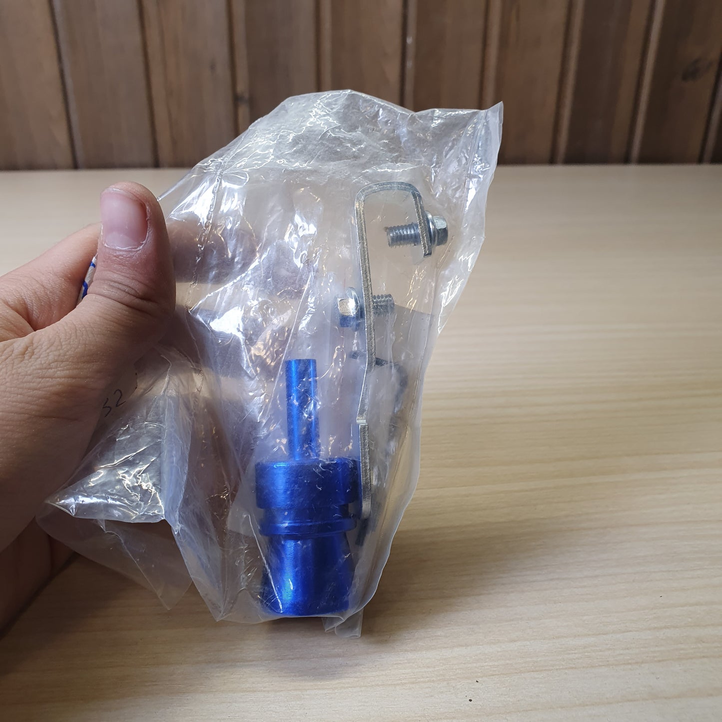 Blue aluminum turbo sound whistle #6632