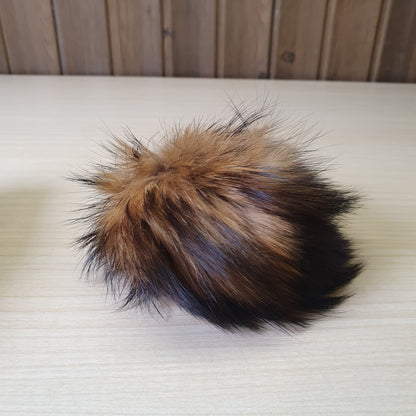 black faux fur pom pom #6613