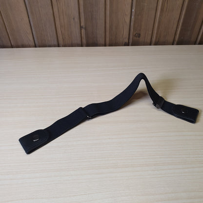 Black buckle-free elastic belt features a sleek, invisible design meant to lay flat under clothing.#6627