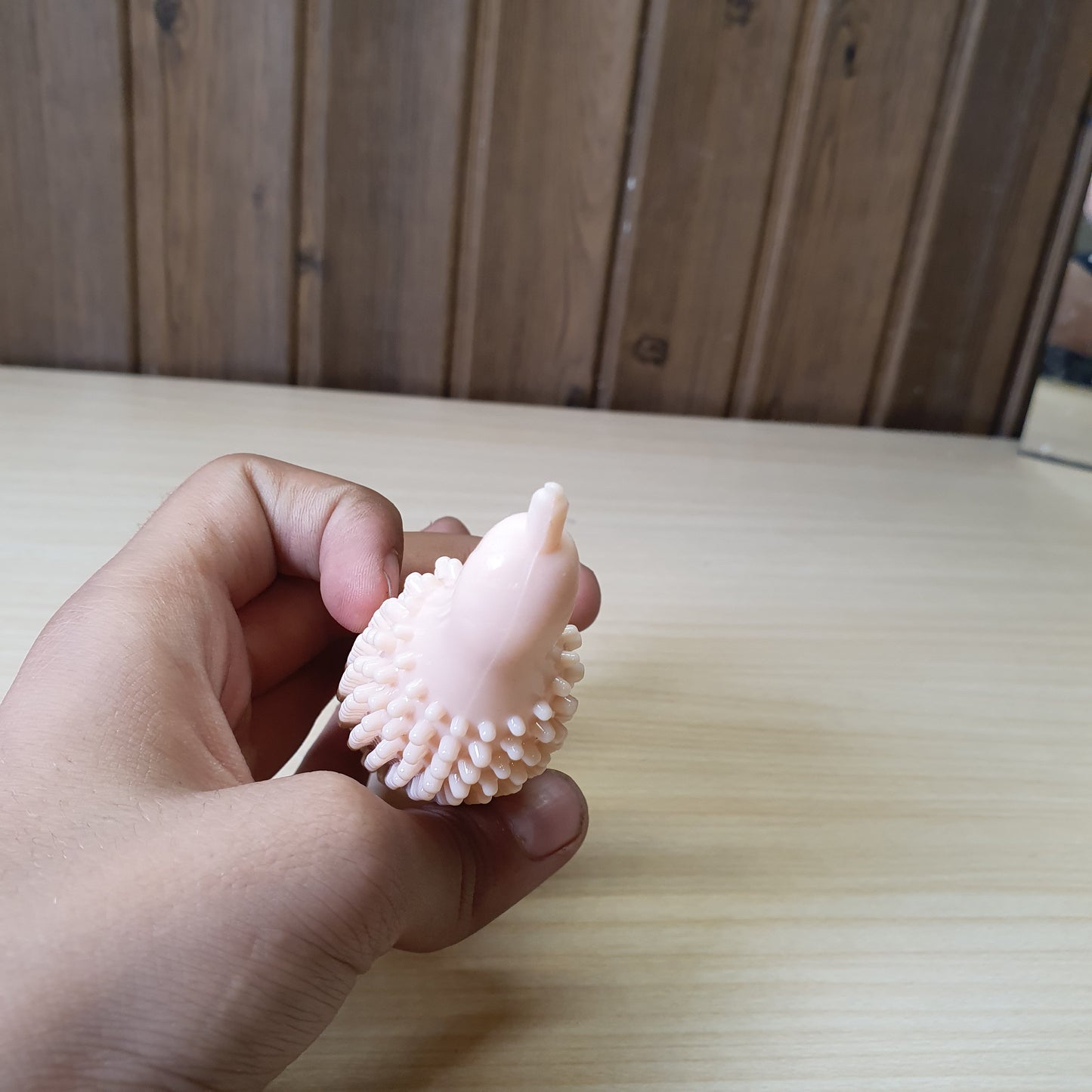 Flexible, spiky dog chew toy shaped like a cucumber or banana, designed for interactive training and teeth grinding. #6966