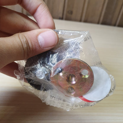 3-hole flange tee nuts used for securing furniture legs or connecting wood pieces. #6898