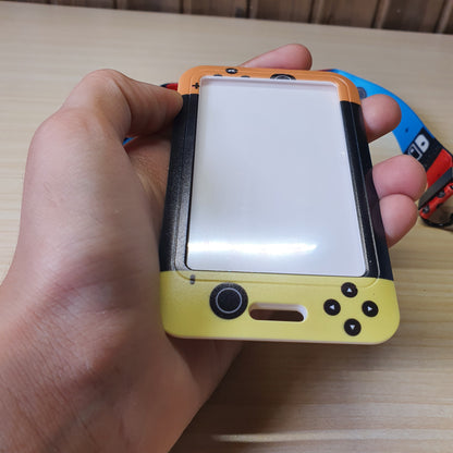 Nintendo Switch-themed card holder and lanyard set featuring the classic neon red and blue joy-con colors. #6852