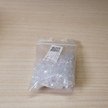 Transparent acrylic star beads, often used for DIY jewelry projects like necklaces and bracelets. #6952