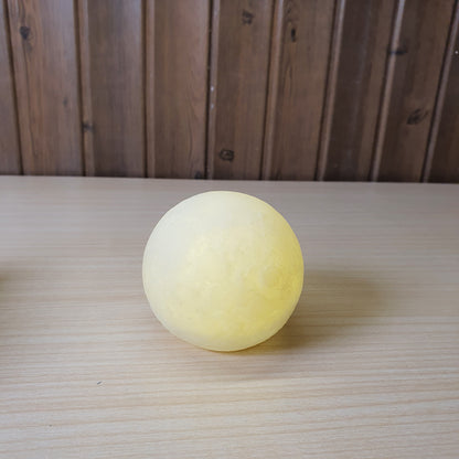 3D-printed LED moon light lamp designed to mimic the moon's surface texture.#6967