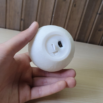 3D-printed LED moon light lamp designed to mimic the moon's surface texture.#6967