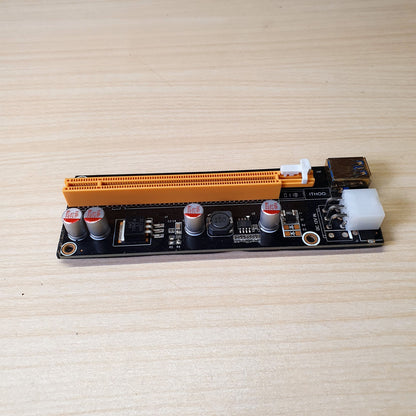 PCE164P-N03 Ver 006C PCI-E 1X to 16X riser card commonly used for cryptocurrency mining.#8296