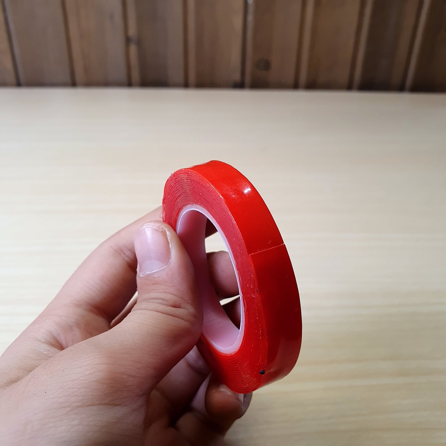 Red-lined, high-strength acrylic double-sided tape, commonly used for automotive trim, electronics repair, or heavy-duty mounting. #8290