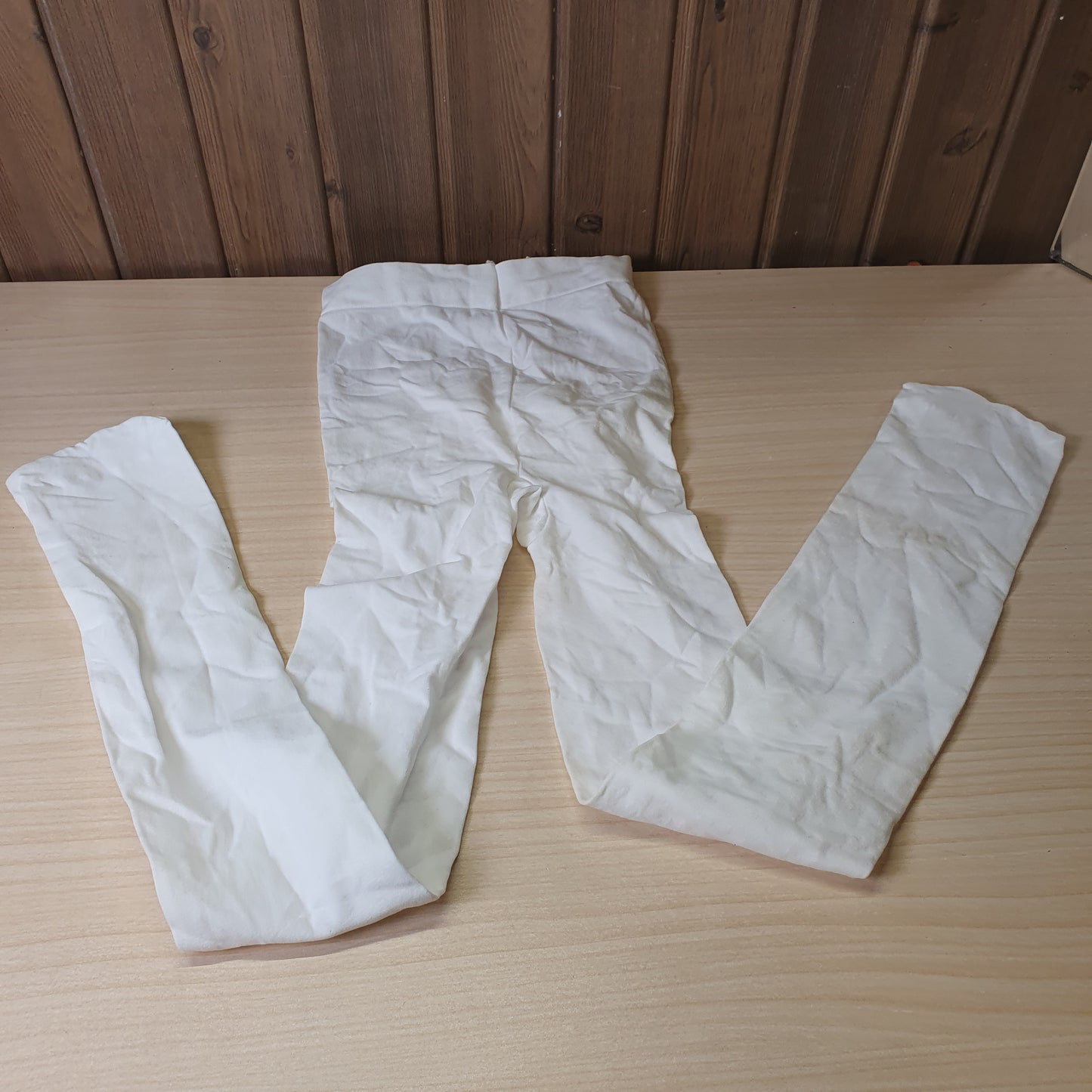 Plain white cotton trouser leggings #8010